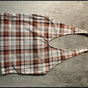 Plaid Halter Top for Women